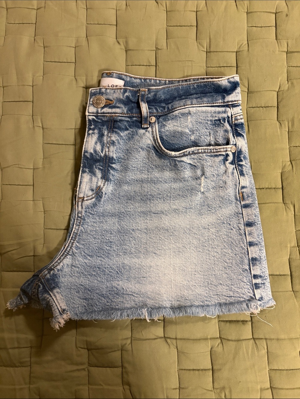 LOFT Light Wash Denim Jean Shorts